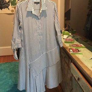 Lafayette 148 Asymmetrical Shirt Dress